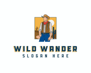 Cowboy Rodeo Outfit logo design