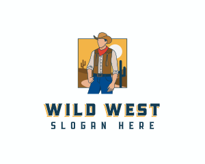 Cowboy Rodeo Outfit logo design