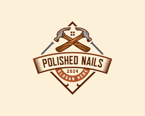 Hammer Nails Construction logo design