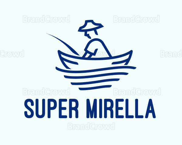 Blue Fisherman Boat Logo