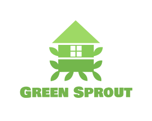 Green Leaf House logo design