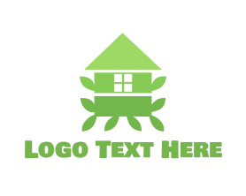 Leaf - Green Leaf House logo design