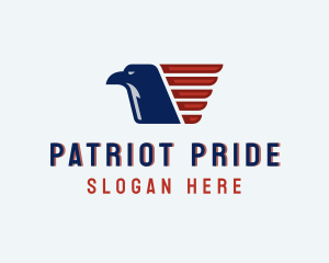 Stars And Stripes - Military Eagle Wings logo design