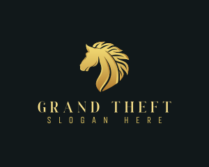 Deluxe - Luxury Equestrian Stallion logo design