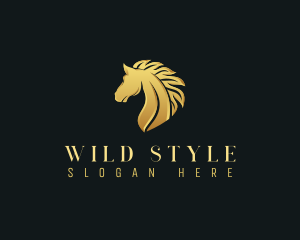 Luxury Equestrian Stallion logo design