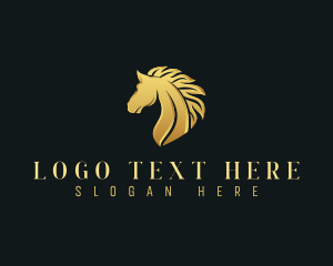 Deluxe - Luxury Equestrian Stallion logo design