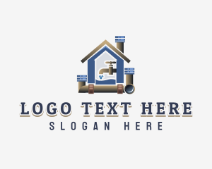 Maintenance - House Plumbing Faucet logo design