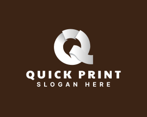 Paper Advertising Agency Letter Q logo design