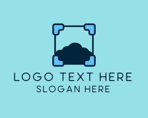 Cloud Computing - Cloud Storage Tech logo design