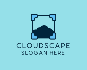 Cloud Storage Tech logo design