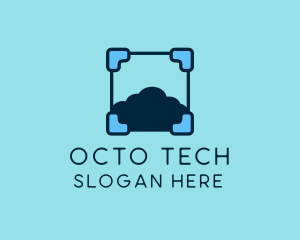 Cloud Storage Tech logo design