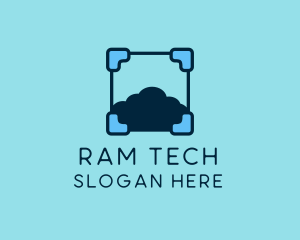 Cloud Storage Tech logo design