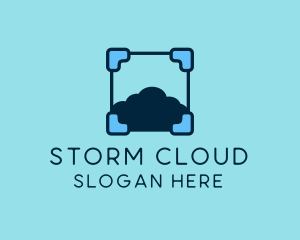 Cloud Storage Tech logo design