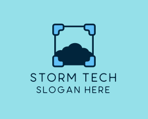 Cloud Storage Tech logo design