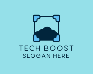 Cloud Storage Tech logo design