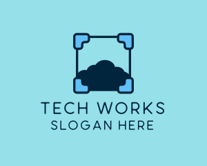 Cloud Storage Tech logo design