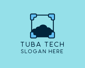 Cloud Storage Tech logo design