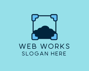Web - Cloud Storage Tech logo design
