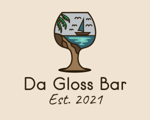 Tropical Boat Glass logo design