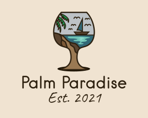 Tropical Boat Glass logo design