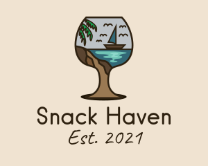 Tropical Boat Glass logo design