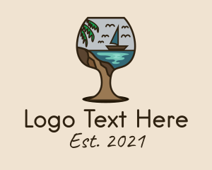 Tropical - Tropical Boat Glass logo design