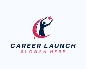 Career - Person Leadership Career logo design