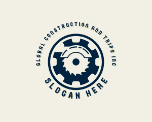 Machinist - Carpentry Circular Saw Tool logo design