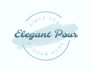 Elegant Blue Watercolor logo design