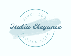 Elegant Blue Watercolor logo design