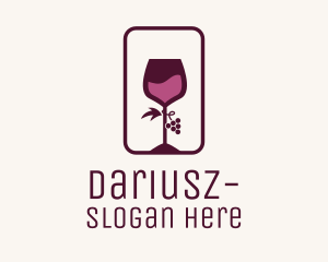 Orchard - Wine Glass Grape Vineyard logo design