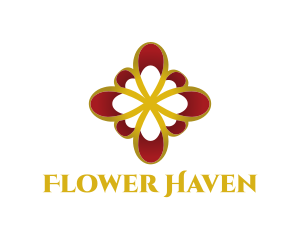 Gradient Flower Spa logo design