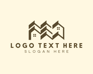 Lease - Row House Roof Realty logo design