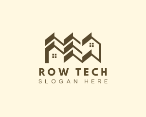 Row House Roof Realty logo design