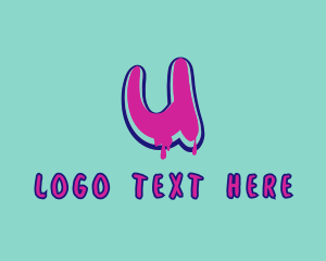 Colorful - Paint Graffiti Letter U logo design