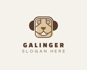 Headphones - Headphones Dog Pet logo design