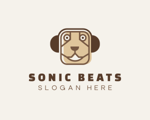 Headphones - Headphones Dog Pet logo design