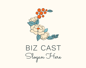 Event Styling - Flower Tangerine Decoration logo design