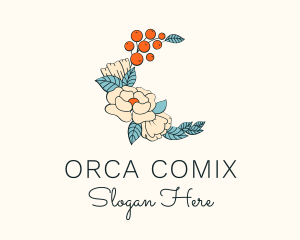 Lifestyle Blogger - Flower Tangerine Decoration logo design