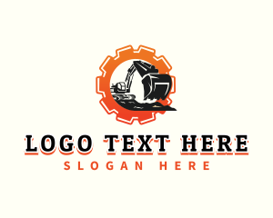 Digger - Construction Excavator Machine logo design