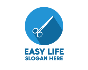 Simple - Simple Blue Scissors logo design