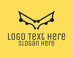 Gaming Console - Digital Bat Wings logo design