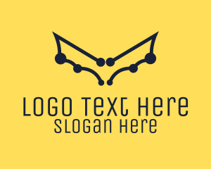 Technology - Digital Bat Wings logo design
