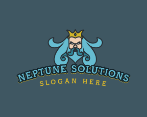 Neptune - Greek King Mythology logo design