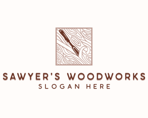 Woodwork Chisel Carpentry logo design