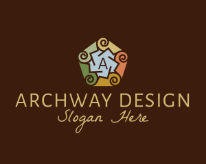 Swirly Decor Interior Design logo design