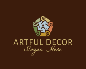 Swirly Decor Interior Design logo design