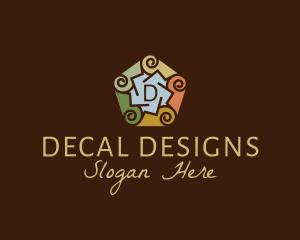 Swirly Decor Interior Design logo design