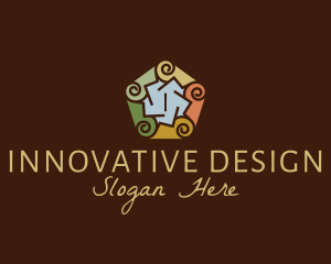 Swirly Decor Interior Design logo design