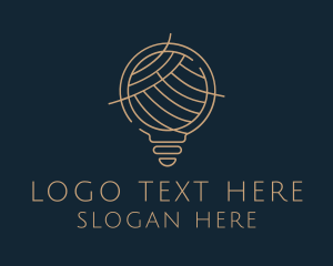 Knitter - Crochet Light Idea logo design